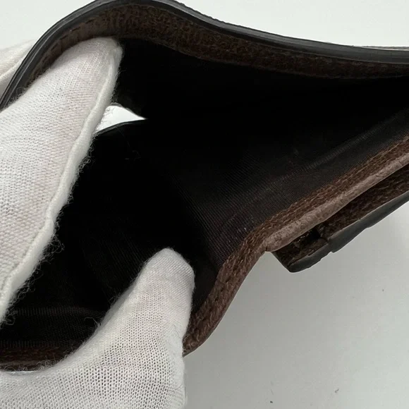 Gucci Women's Ophidia GG Leather Trimmed Card Case Wallet❤️ - Picture 7 of 10